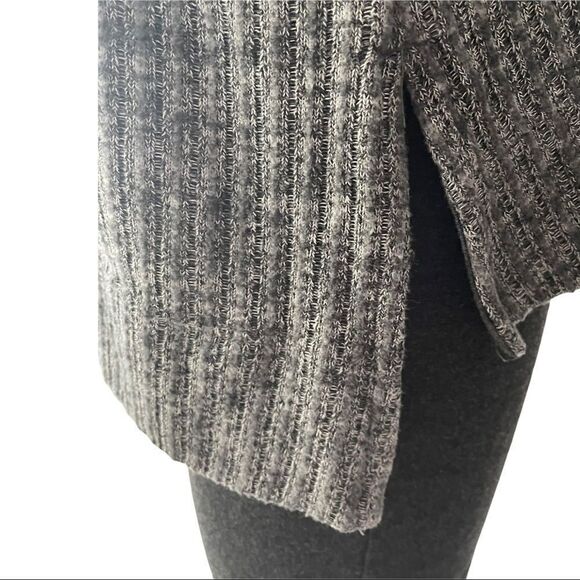 ANTHROPOLOGIE MAEVE OVERSIZED TURTLE NECK RIBBED KNIT‎ SWEATER TOP GRAY SZ XS - Picture 7 of 8